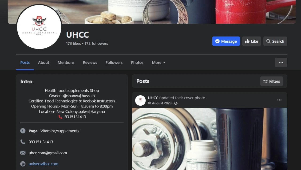 Facebook Page